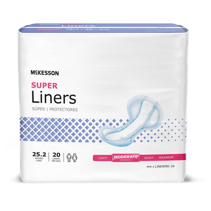 McKesson Super Incontinence Liner, 80 ct