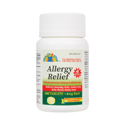 Health*Star® Chlorpheniramine Maleate Allergy Relief, 100 ct