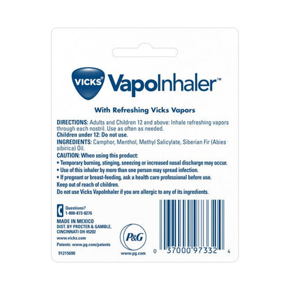 Vicks VapoInhaler™ Menthol Scented Stick, 0.2 mL