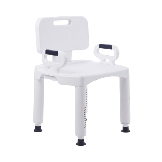 McKesson Removable Arm Rail Plastic Removable Back Bath Bench, 20.5 " Width