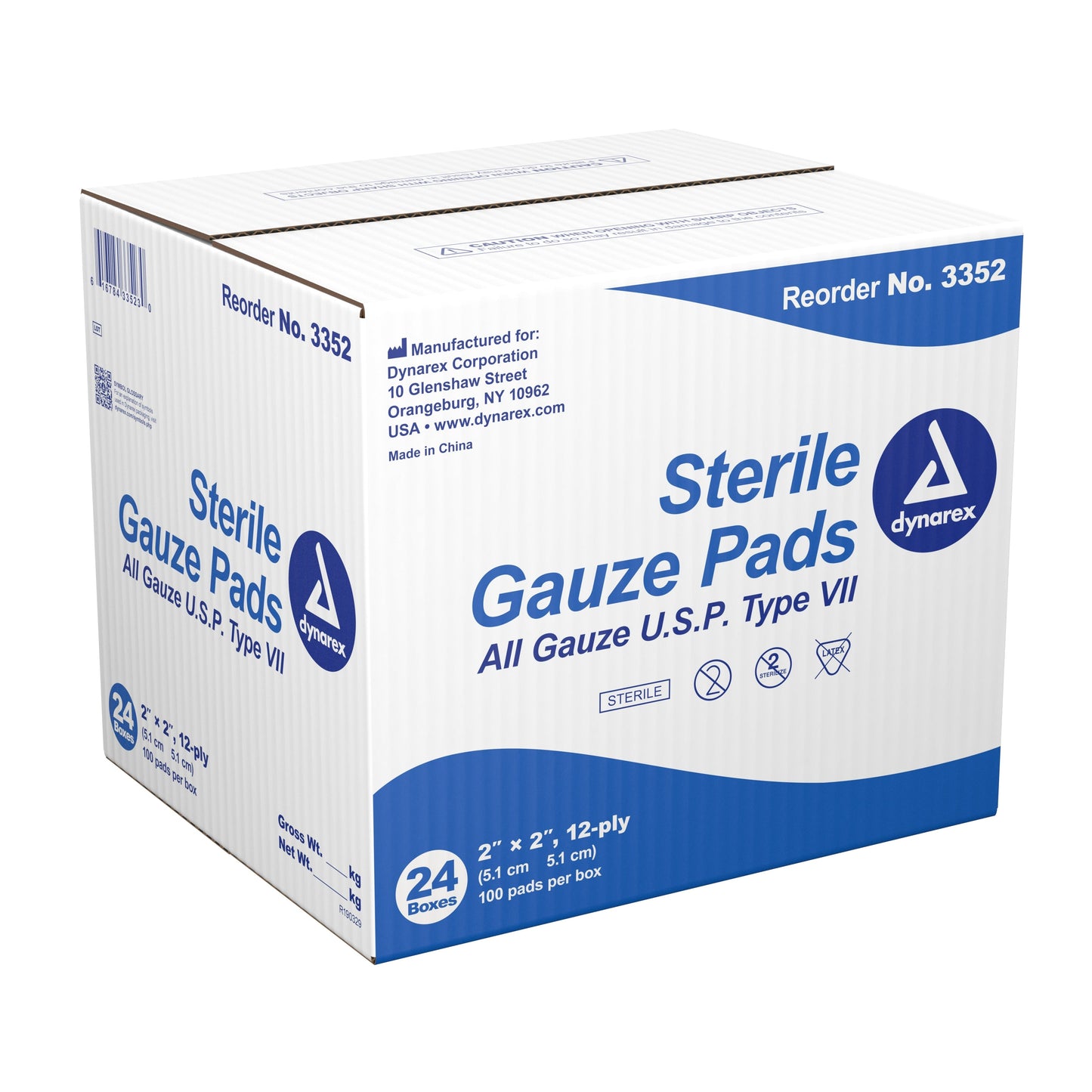 Dynarex® Sterile Gauze Sponge, 2 x 2 Inch, 100 ct.