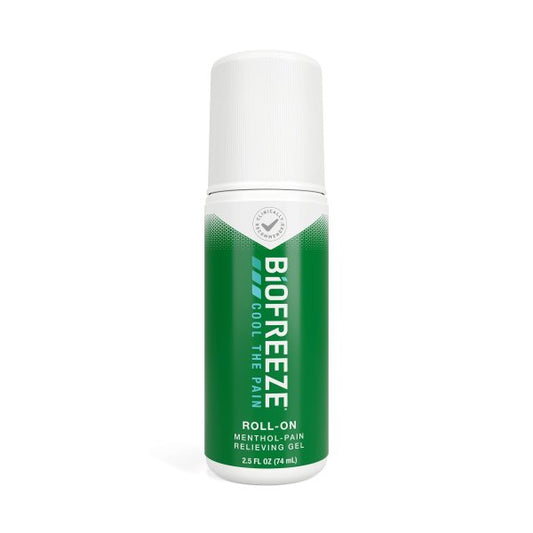 Biofreeze Roll-On Menthol Pain-Relieving Gel, Green, 2.5 oz.