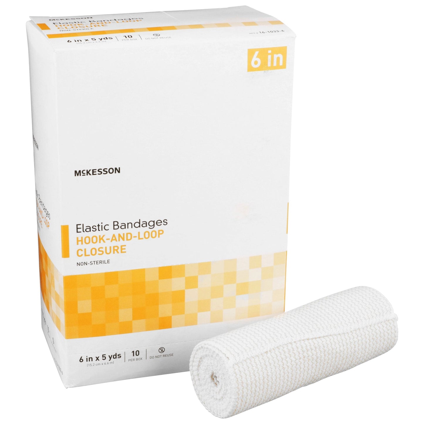 McKesson Hook and Loop Closure Elastic Bandage, 6 " x 5 Yard, 50 ct