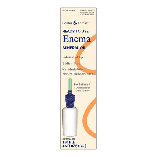 Foster Thrive Ready to Use Enema, 100% Mineral Oil, 4.5 oz.