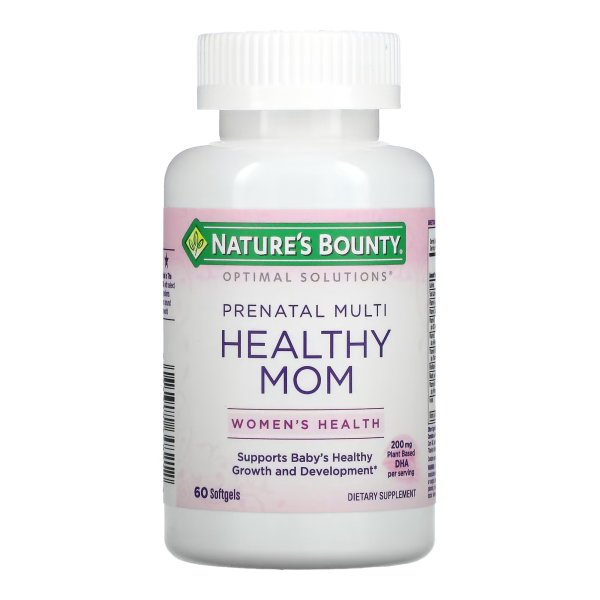 Nature's Bounty Healthy MOM 200 mg Strength Softgel, 60 ct.