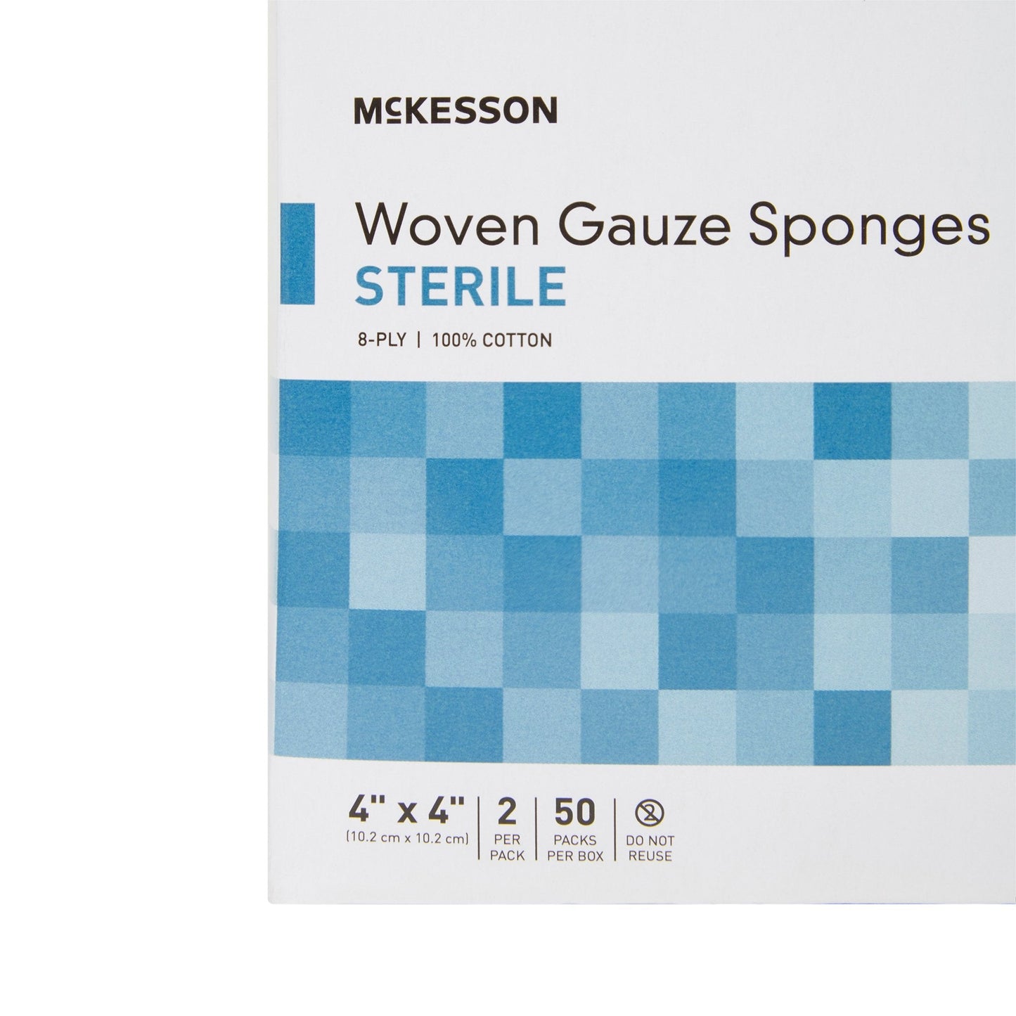 Gauze Sponge McKesson Cotton 8-Ply 4 X 4 Inch Square Sterile, 50 ct