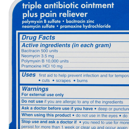 Sunmark® Bacitracin / Neomycin / Polymyxin B / Pramoxine First Aid Antibiotic with Pain Relief, 1 oz. Tube