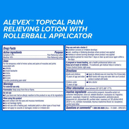 Aleve X Pain Relieving Lotion Max Strength Menthol, 2.5 fl. oz.