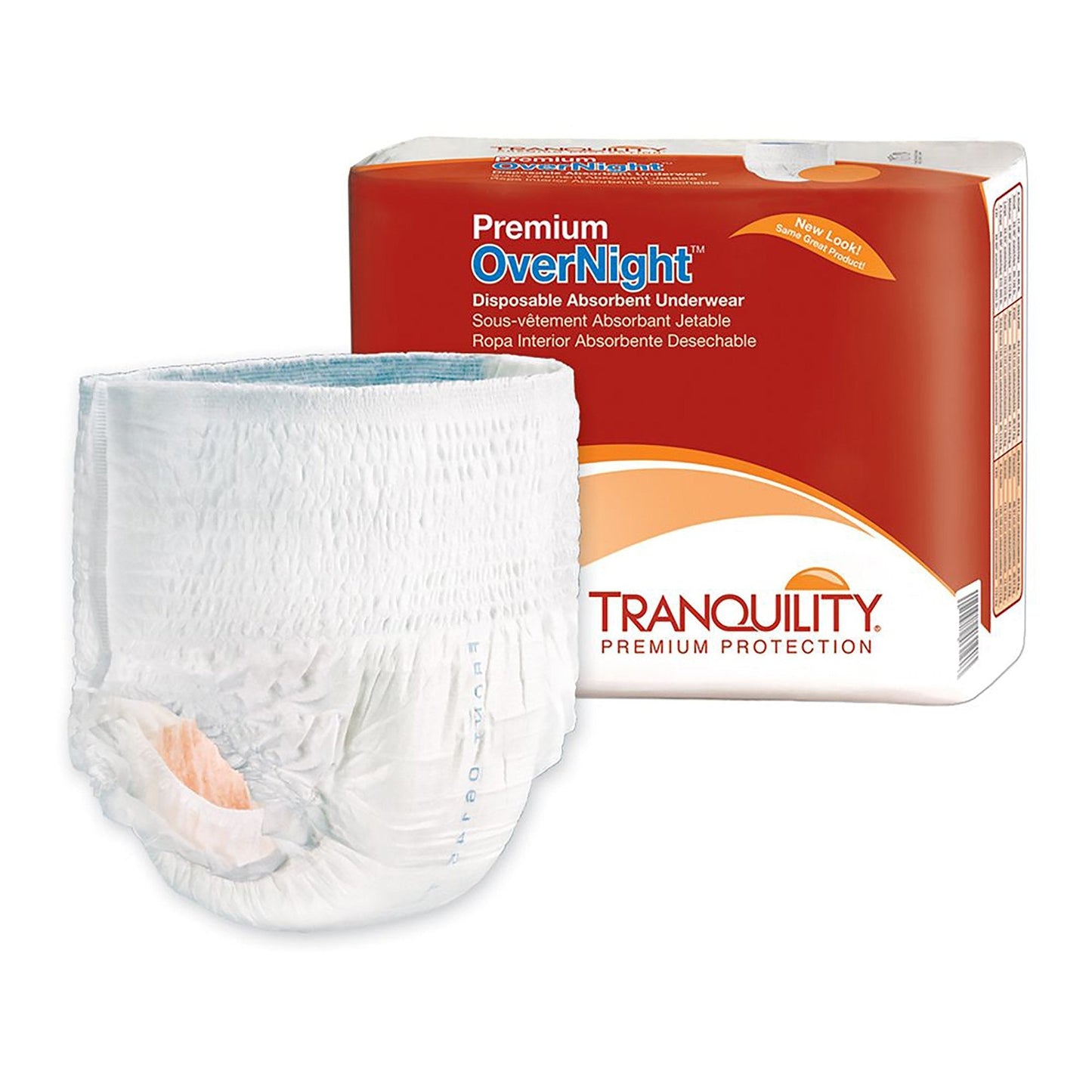 Tranquility® Premium OverNight™ Maximum Protection Absorbent Underwear, Extra Small, 22 ct