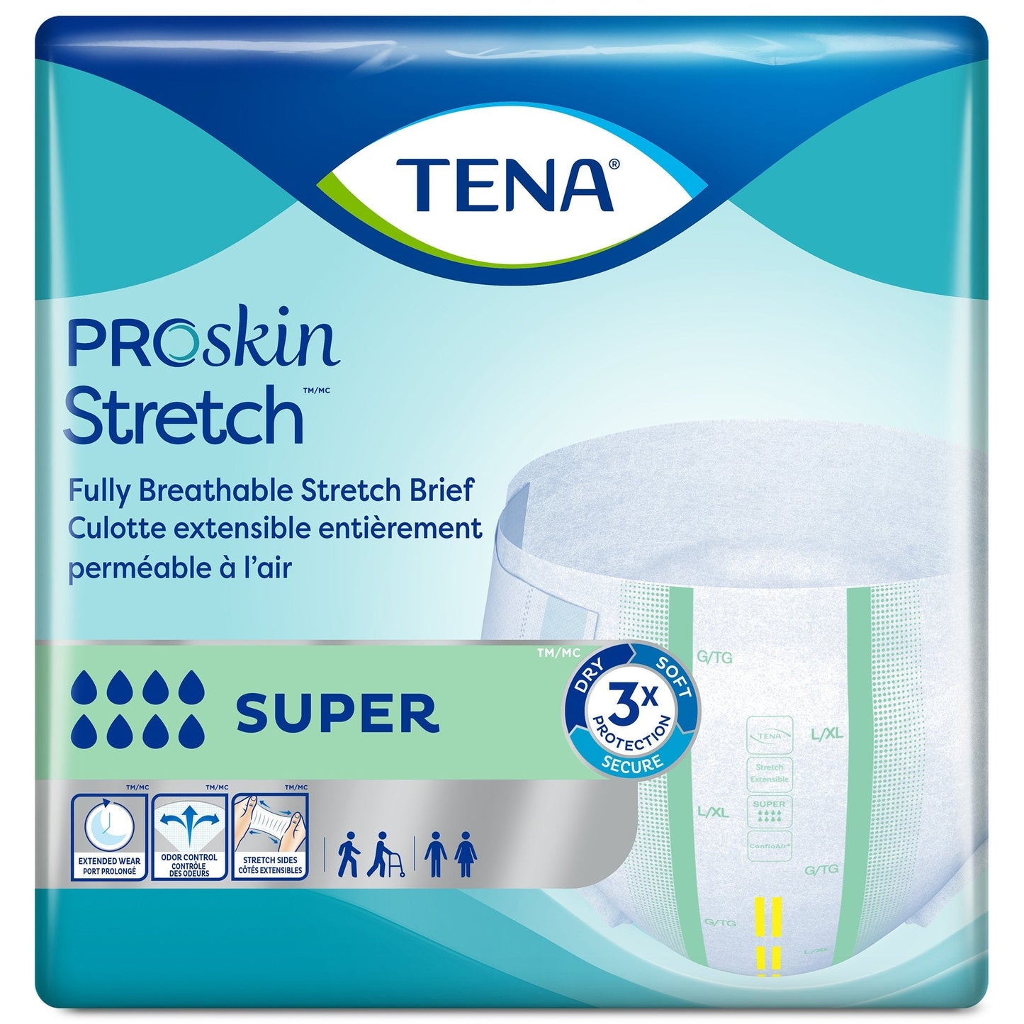 Tena® Stretch™ Super Incontinence Brief, Medium