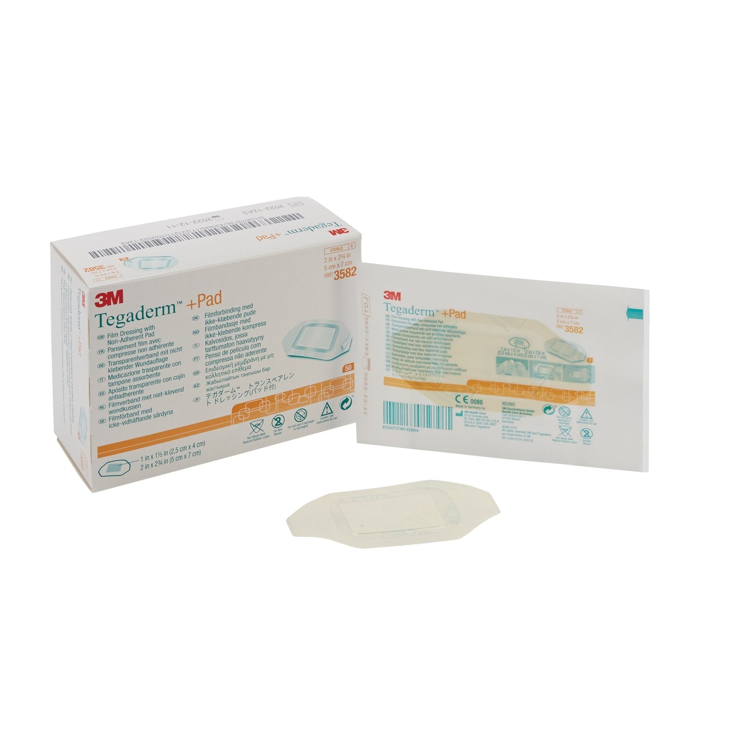 3M™ Tegaderm™ Film Dressing with Pad, 2 x 2-3/4 Inch