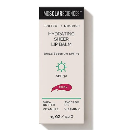 MDSolarSciences Hydrating Sheer SPF 30 Lip Balm, Ruby