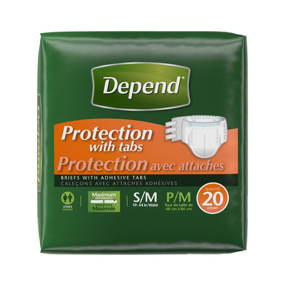 Depend® Maximum Incontinence Brief, Small / Medium, 20 ct