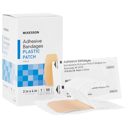 McKesson Tan Adhesive Strip, 2 x 4 Inch, 1200 ct