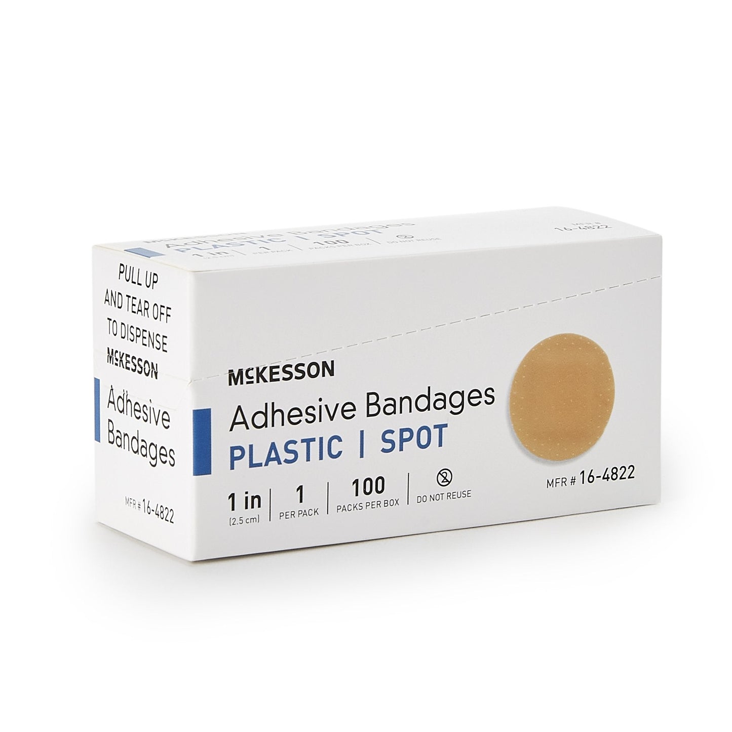 McKesson Round Tan Adhesive Spot Bandage, 1 Inch, 100 ct