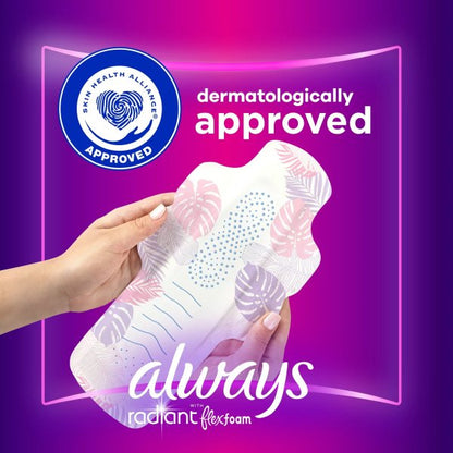 Always Radiant Overnight Pads w/ Flexi-Wings, Size 4