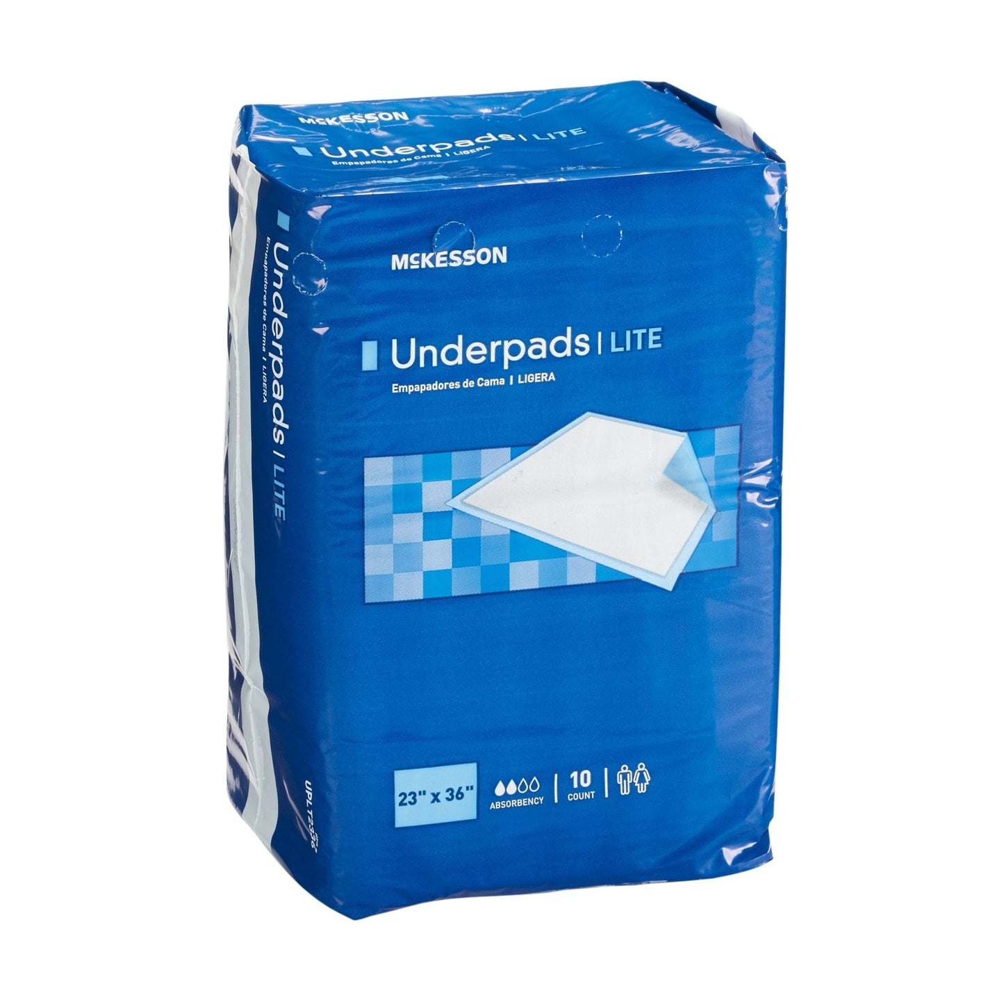 McKesson Classic Light Absorbency Underpad, 23 x 36 ", 10 ct