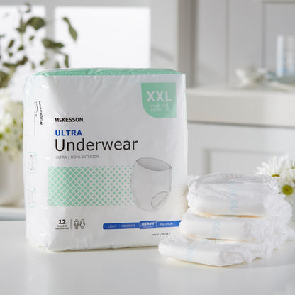 McKesson Ultra Heavy Absorbent Underwear, 2X-Large, 12 ct