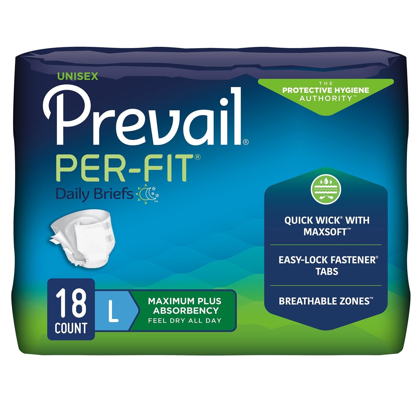 Prevail® Per-Fit® Maximum Incontinence Brief, Large, 18 ct.