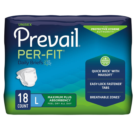 Prevail® Per-Fit® Maximum Incontinence Brief, Large, 18 ct.