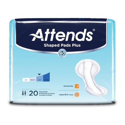 Attends® Shaped Pads Plus, 20 ct