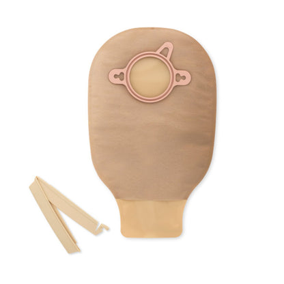 New Image™ Drainable Beige Colostomy Pouch, 9 Inch Length, Mini, 1.75 Inch Flange, 10 ct