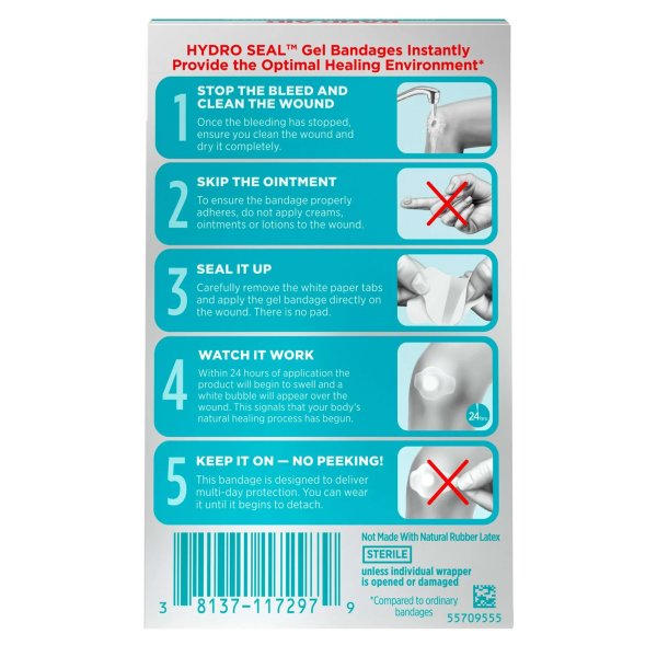 Band-Aid Hydro Seal All-Purpose Hydrocolloid Bandages, 10 ct.