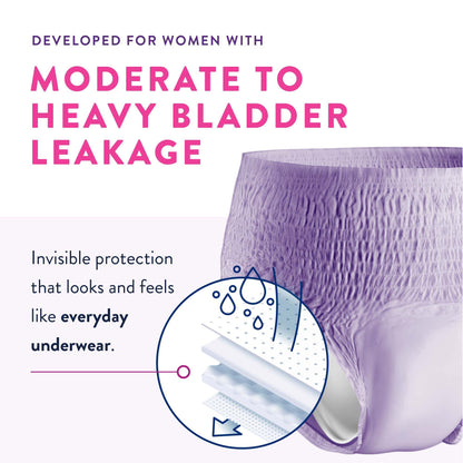 Prevail® Daily Absorbent Underwear, X-Large, Lavender, 64 ct