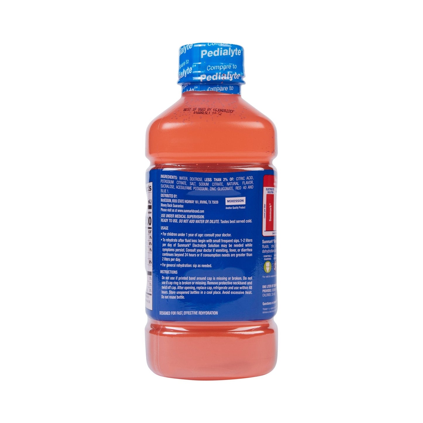 Sunmark® Strawberry Pediatric Oral Electrolyte Solution, 33.8-ounce Bottle