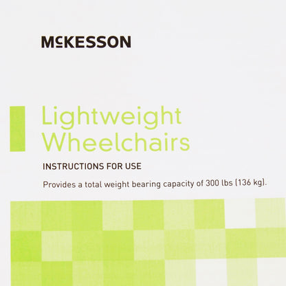 McKesson Lightweight Wheelchair, 18 Inch Seat Width