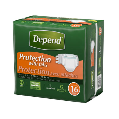 Depend® Maximum Incontinence Brief, Large, 16 ct