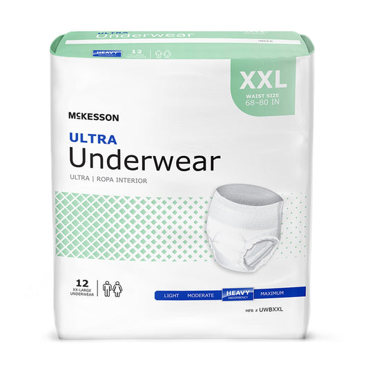 McKesson Ultra Heavy Absorbent Underwear, 2X-Large, 48 ct