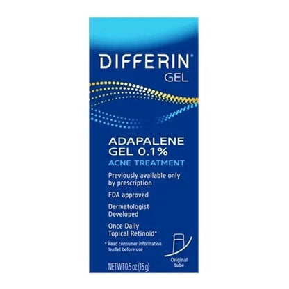 Differin Gel Adapalene 0.1% Acne Treatment, 0.5 oz