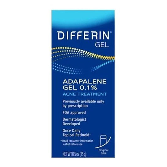 Differin Gel Adapalene 0.1% Acne Treatment, 0.5 oz,