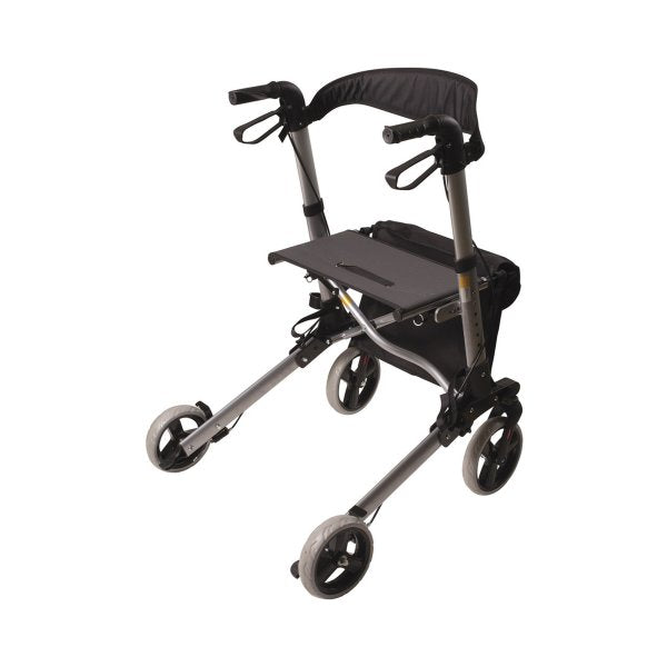 HealthSmart 4-wheel Rollator, 300 lb capacity, Aluminum Frame