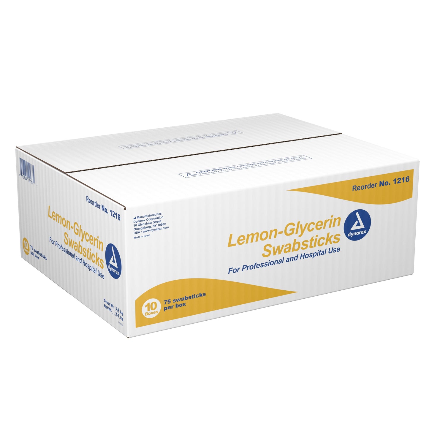 Dynarex® Lemon-Glycerin Oral Swabsticks, 25 ct.