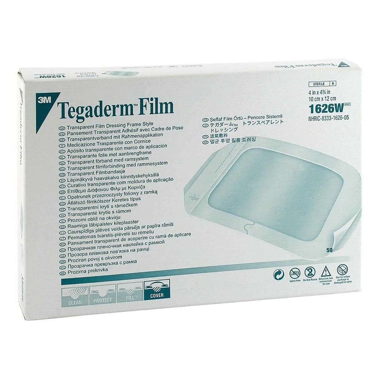 3M™ Tegaderm Transparent Film Dressing, Picture Frame, 4 x 4-3/4 Inch