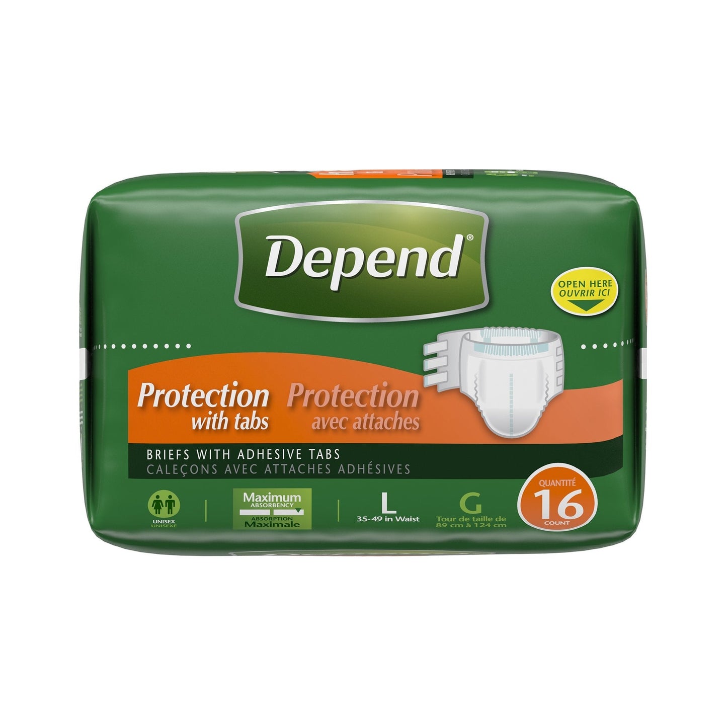 Depend® Fresh Protection™ Maximum Absorbency Briefs with Tabs