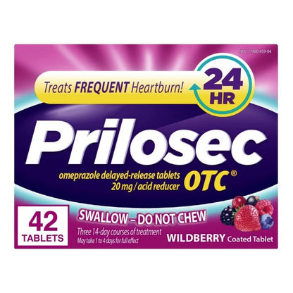 Prilosec OTC Omeprazole Acid Reducer Tablets for Heartburn, 42 ct.