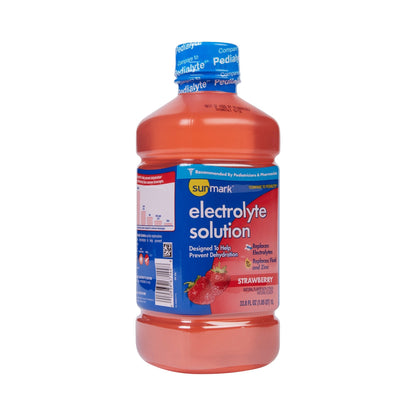 Sunmark® Strawberry Pediatric Oral Electrolyte Solution, 33.8-ounce Bottle