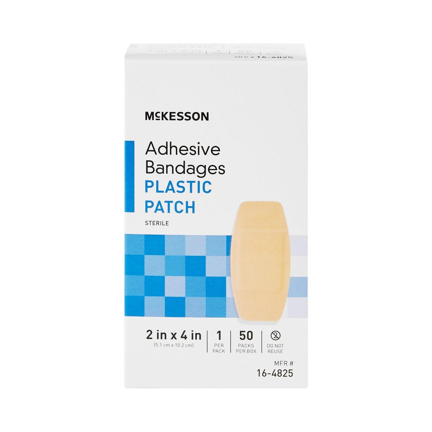 McKesson Tan Adhesive Strip, 2 x 4 Inch, 1200 ct