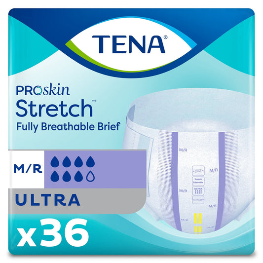 Tena® Stretch™ Ultra Incontinence Brief, Medium, 36 ct