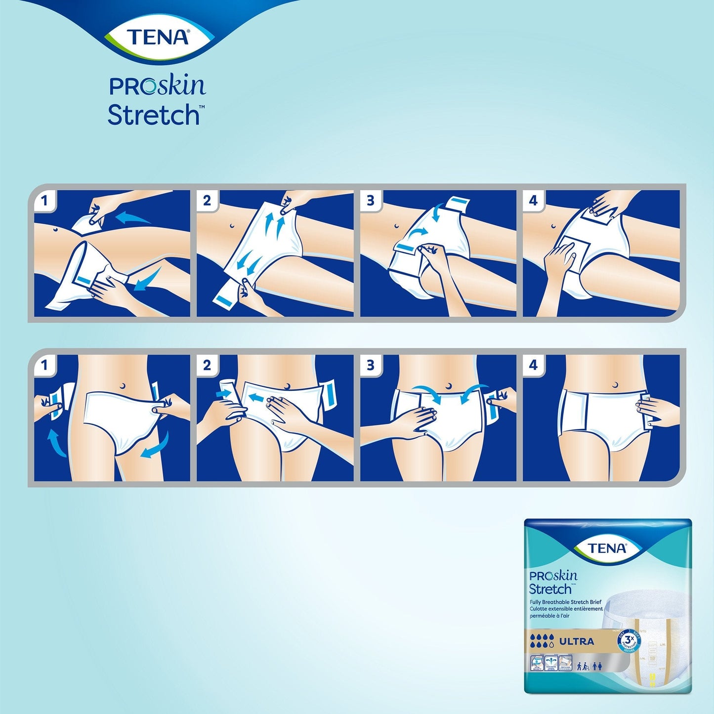 Tena® Stretch™ Ultra Incontinence Brief, Large / Extra Large, 36 ct