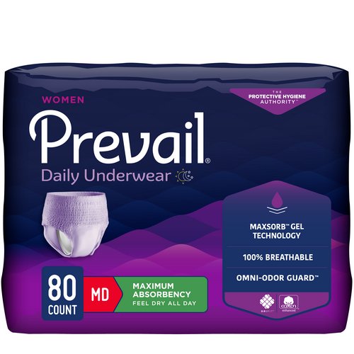 Prevail® for Women Daily Maximum Absorbent Underwear, Medium, 80 ct