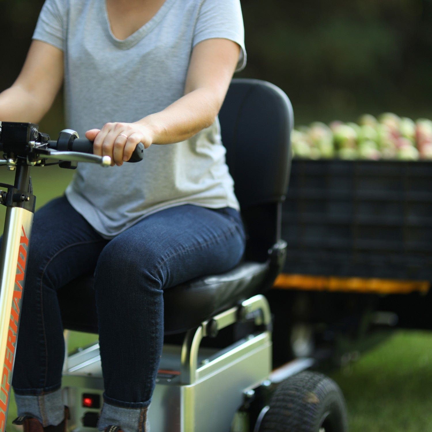 SuperHandy Electric Utility Tugger Ride-On Cart - 24V 9Ah Battery, 2600lbs Towing Capacity