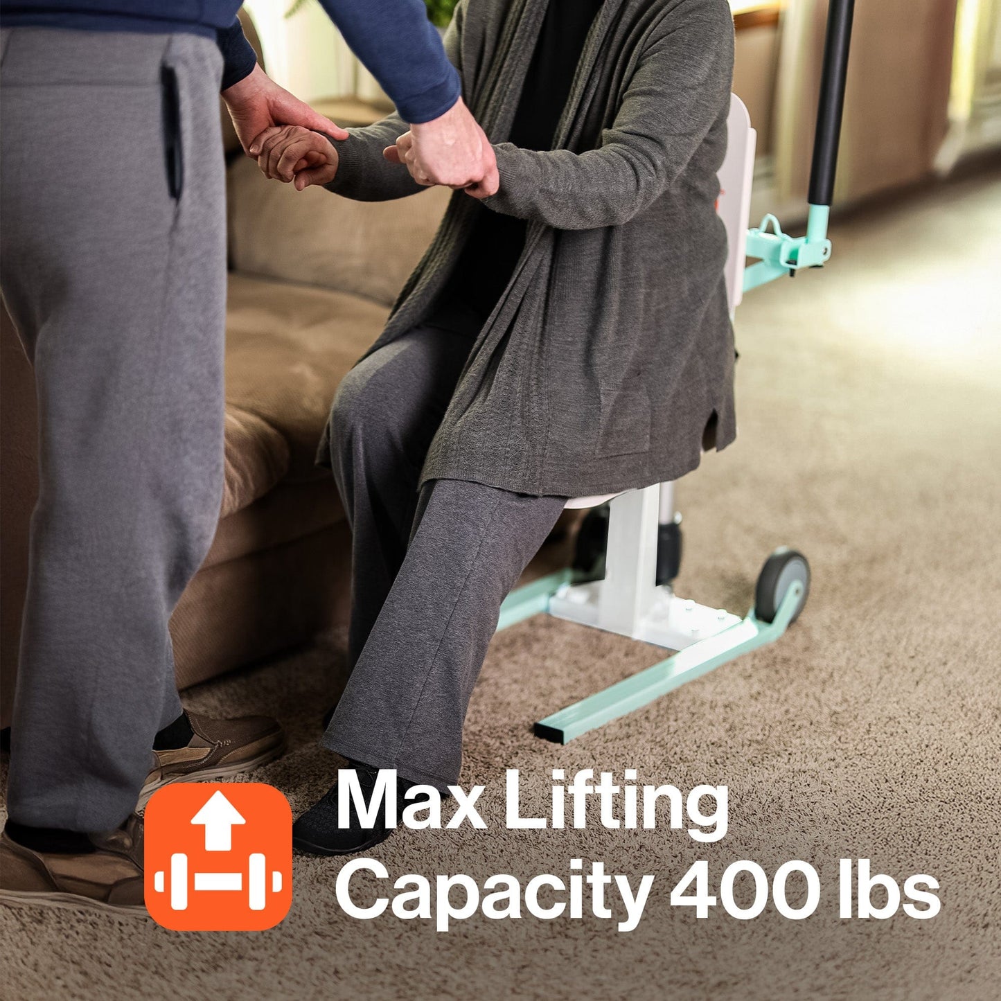 SuperHandy GoRise FC - Electric Floor to Chair Lift Assistance -  Seat Transfer, 400Lbs Weight Limit