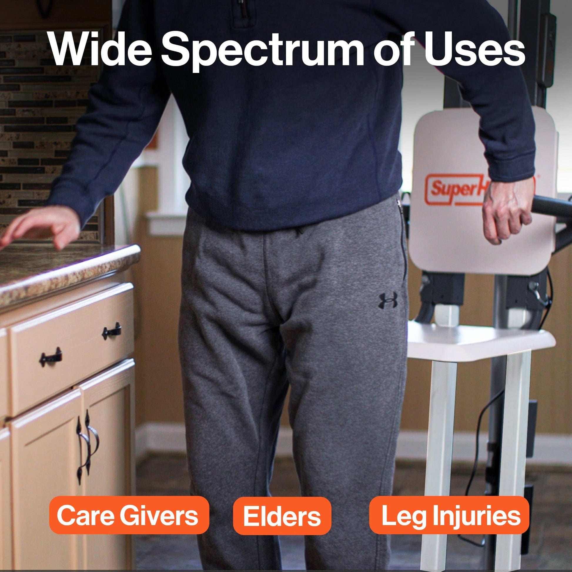 SuperHandy GoRise FS - Electric Floor to Standing Lift Assistant - 500Lbs Weight Limit