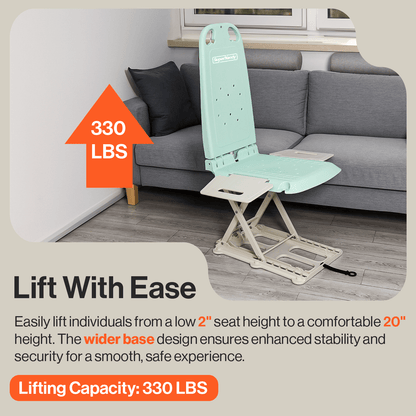 SuperHandy GoRise LT Portable Floor Lift - Lightweight (19lbs), Lift up to 330 Lbs, IP68 Waterproof