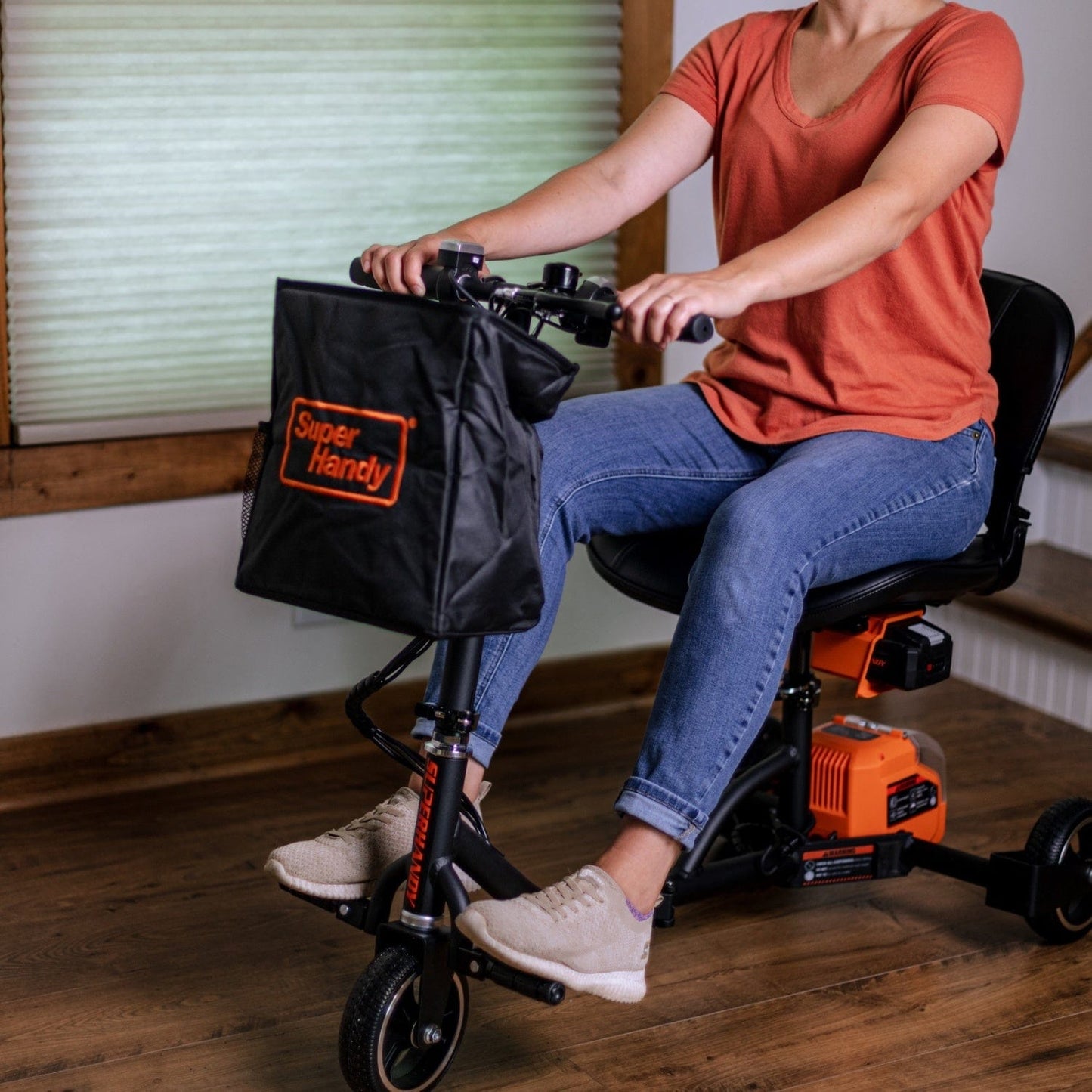 SuperHandy Passport Mobility Scooter - 48V 2Ah Battery, Lightweight (35 lbs), Foldable + Extra Battery