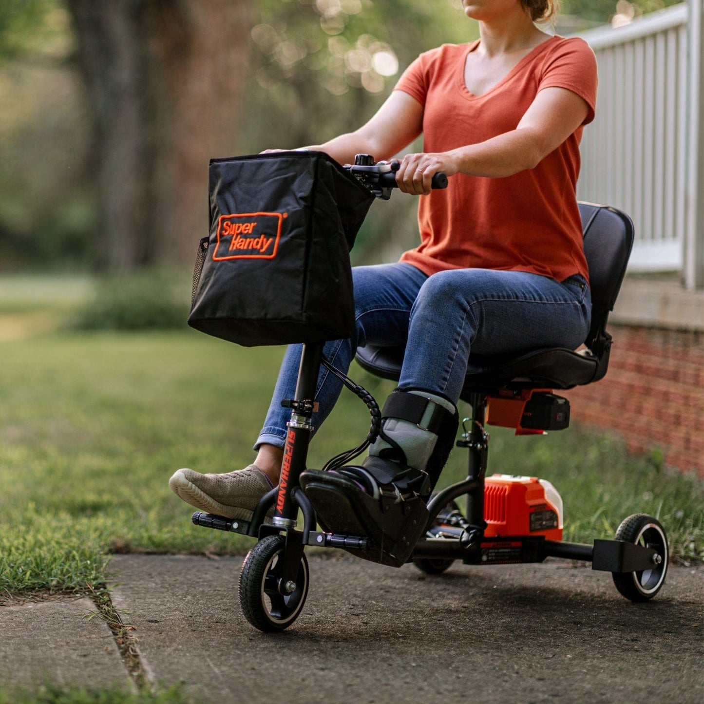 SuperHandy Passport Mobility Scooter - 48V 2Ah Battery, Lightweight (35 lbs), Foldable + Extra Battery